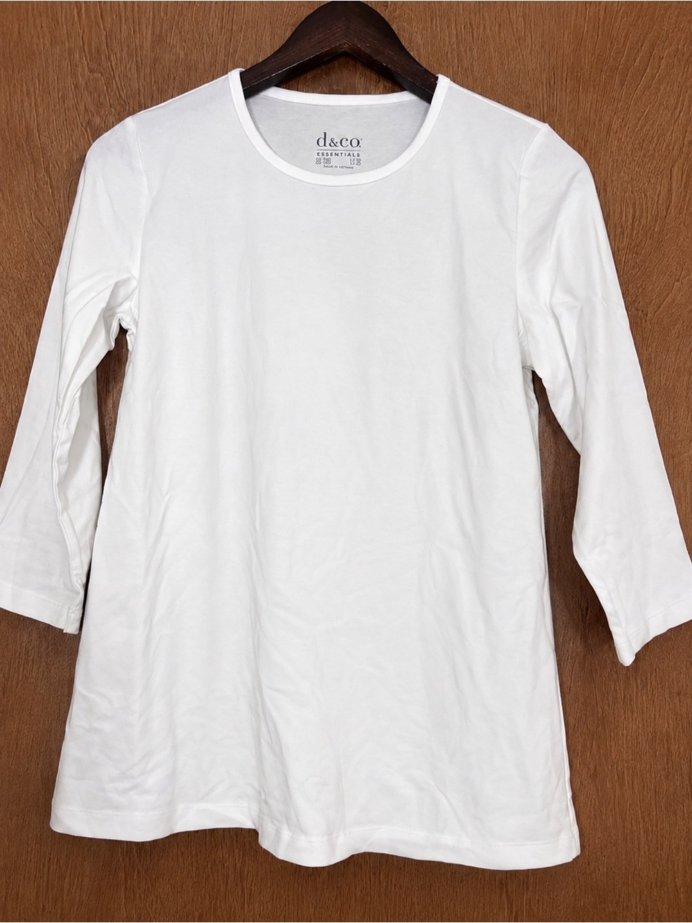 Denim & Co. Essentials Perfect Jersey 3/4 Sleeve Round Neck Top XXS New A698194 - Picture 2 of 4